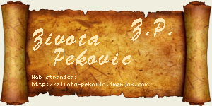 Života Peković vizit kartica
